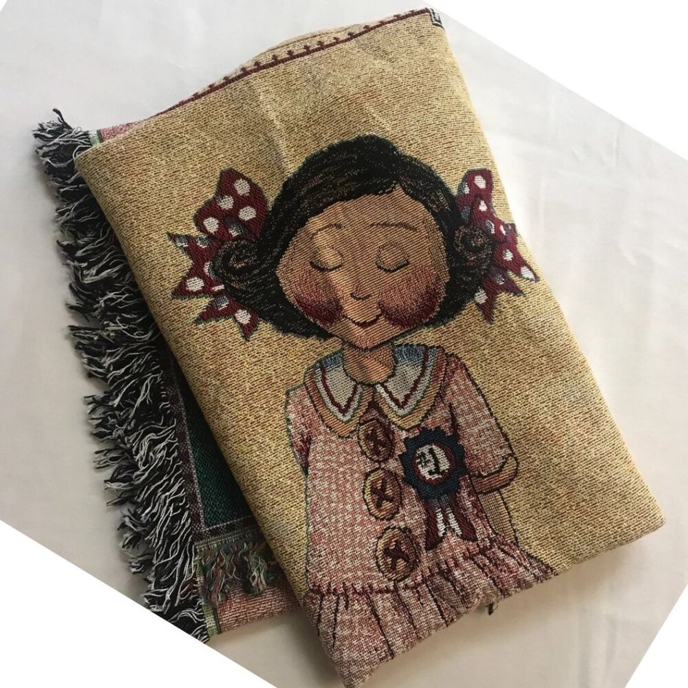 Mary Engelbreit Blanket Miss Smarty ME Ink Vintage Throw